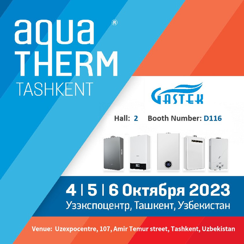 ZHONGSHAN GASTEK HOME APPLIANCE COMPANY LIMITED til at fremvise innovative gasvandvarmere og kedler på Tashkent Fair